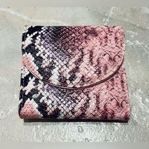 LC Waikiki Pink Snakeskin Print Clutch / Wallet - Size 11 x 10.5 x 2cm